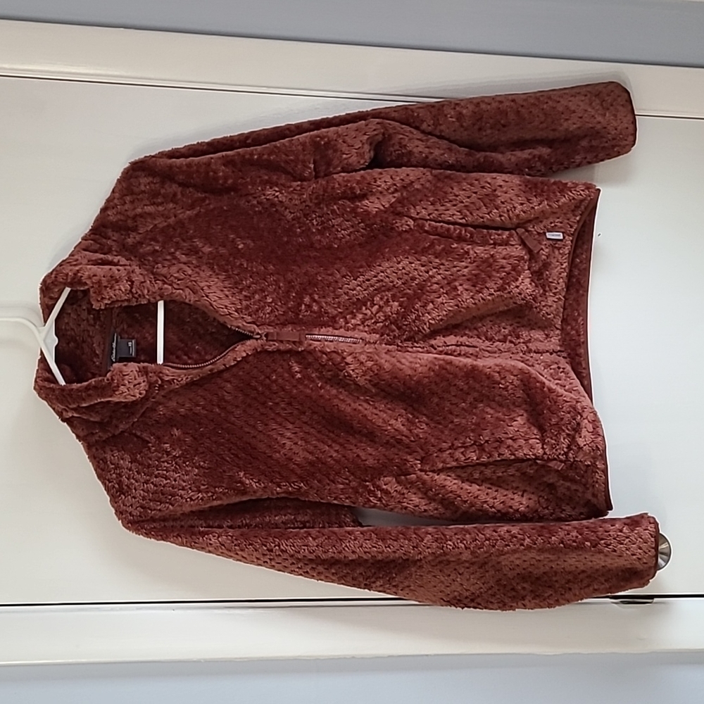 Eddie Bauer faux-fur zip jacket